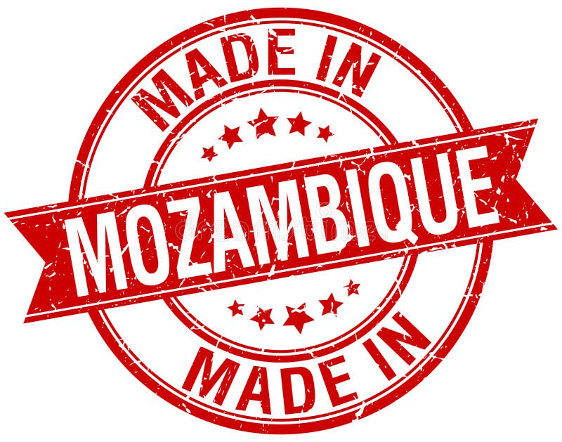 Fatto nel bollo del Mozambico royalty illustrazione gratis