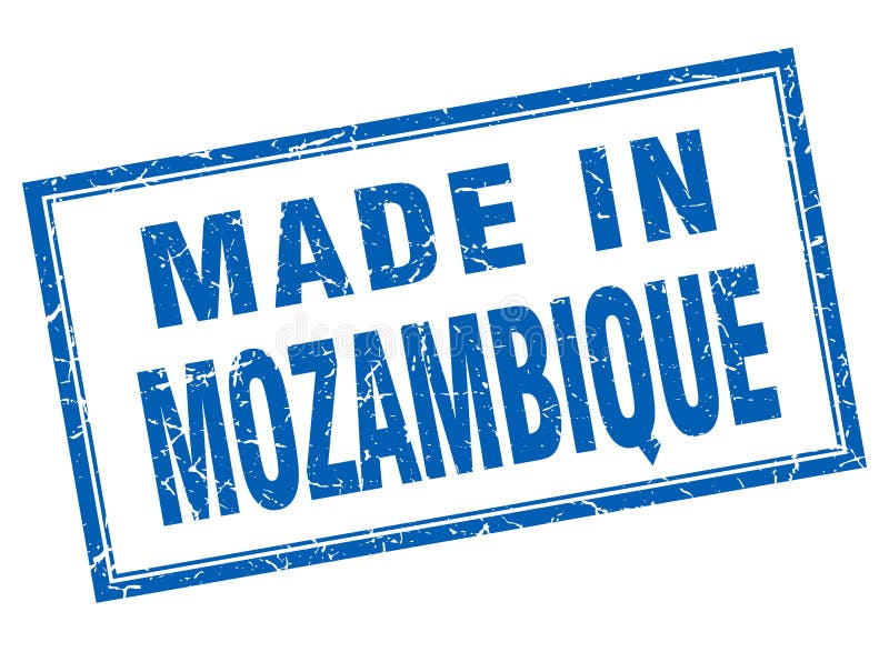 Fatto nel bollo del Mozambico illustrazione vettoriale