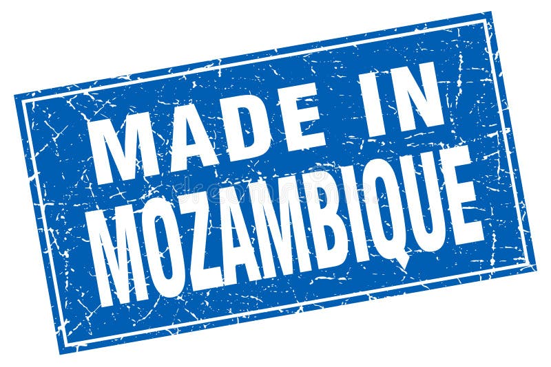 Fatto nel bollo del Mozambico illustrazione di stock