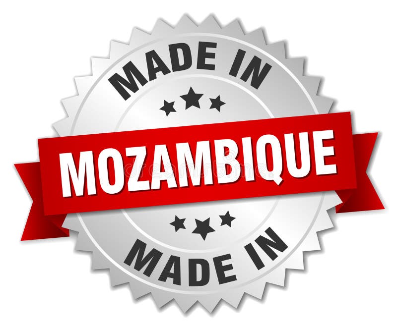 Fatto nel distintivo del Mozambico illustrazione vettoriale