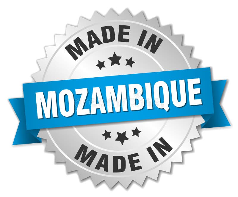 Fatto nel distintivo del Mozambico illustrazione vettoriale