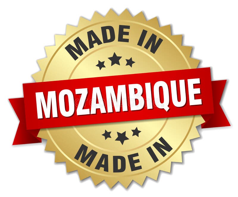 Fatto nel distintivo del Mozambico royalty illustrazione gratis