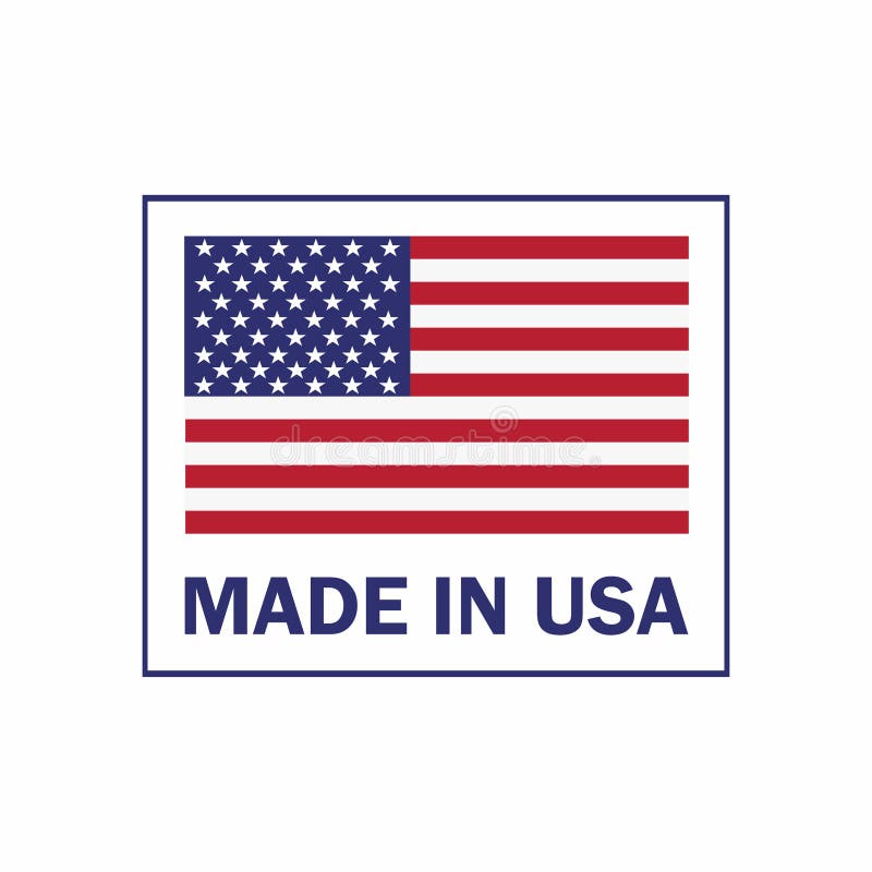 Fatto Nell Etichetta Di U S A Con La Bandiera Americana Icona Patriottica Americana Illustrazione Vettoriale Illustrazione Di Distintivo Bandierina 114090786