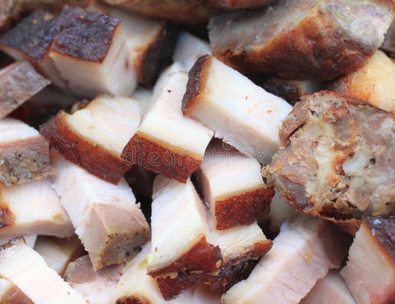 Fatty Bacon and Sausage Closeup Stock Photo Image of dieting, foods