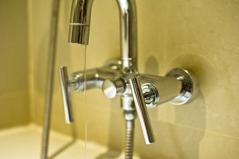 Faucet is the equipment to open and close the water in pipe for royalty free stock photos