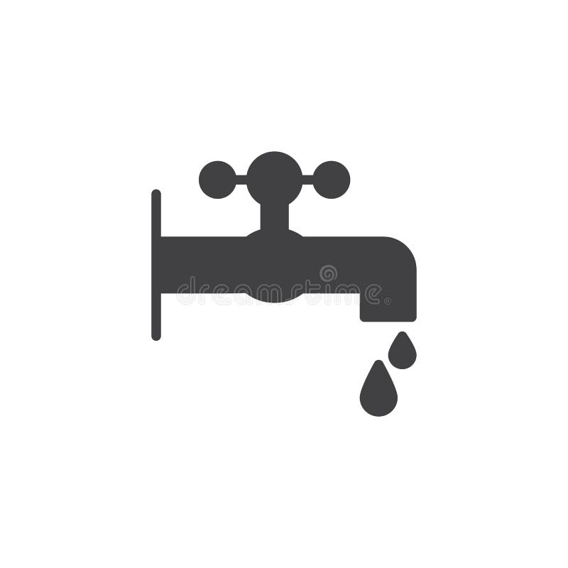 Faucet i kropli ikony wektor royalty ilustracja Faucet i kropli ikony wektor royalty ilustracja