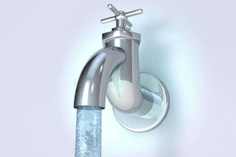 Faucet water royalty free illustration