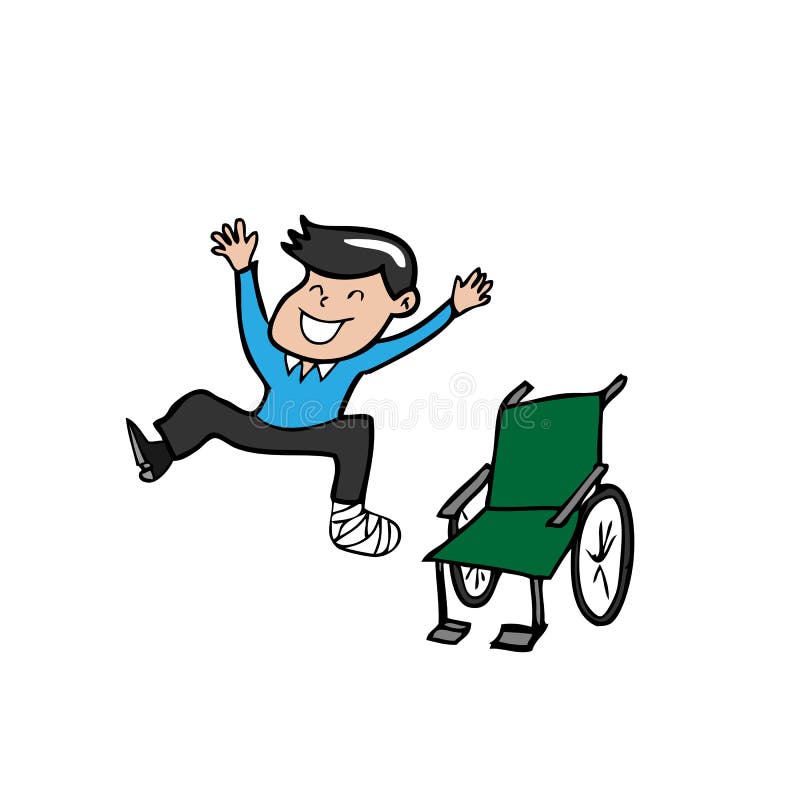 Avoir Images Fonte De Platre De Jambe Cassee D Homme Heureuse Illustration De dernière par