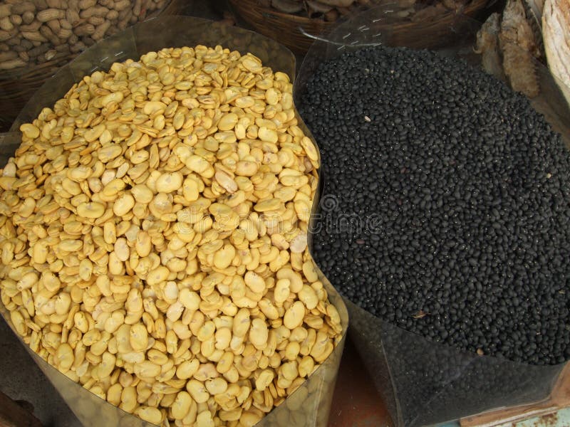Bonen en Zwarte Bonen royalty-vrije stock fotografie