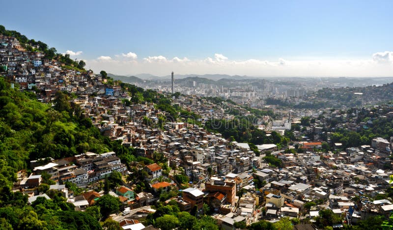 Favelas i Rio de Janeiro. arkivbilder Favelas i Rio de Janeiro. arkivbilder