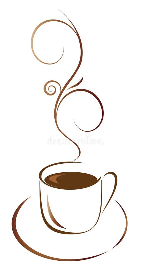 A cup of coffee for your favorite. Vector illustration. A cup of coffee for your favorite. Vector illustration