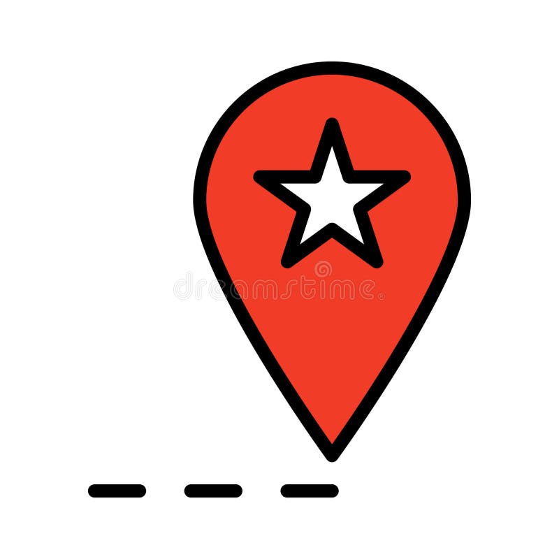 Favourite location, gps Isolated Vector Icon that can be easily modified or edited stock illustration