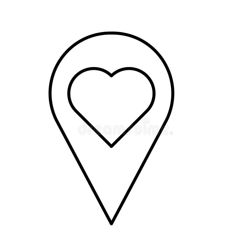 Favourite location Vector icon which can easily modify or edit royalty free illustration