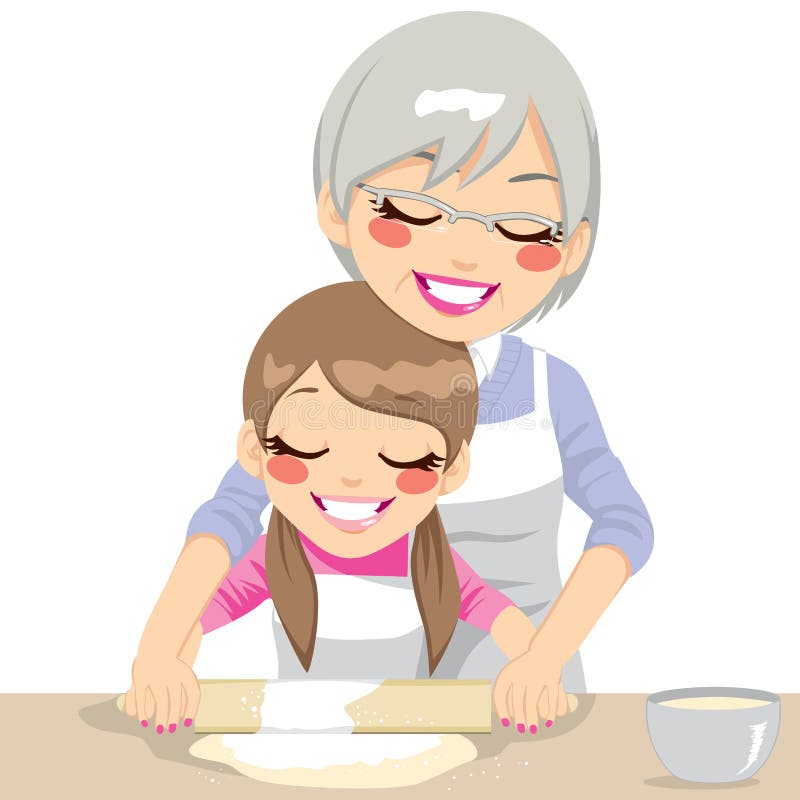 Fazendo a massa da pizza junto ilustração royalty free Fazendo a massa da pizza junto ilustração royalty free