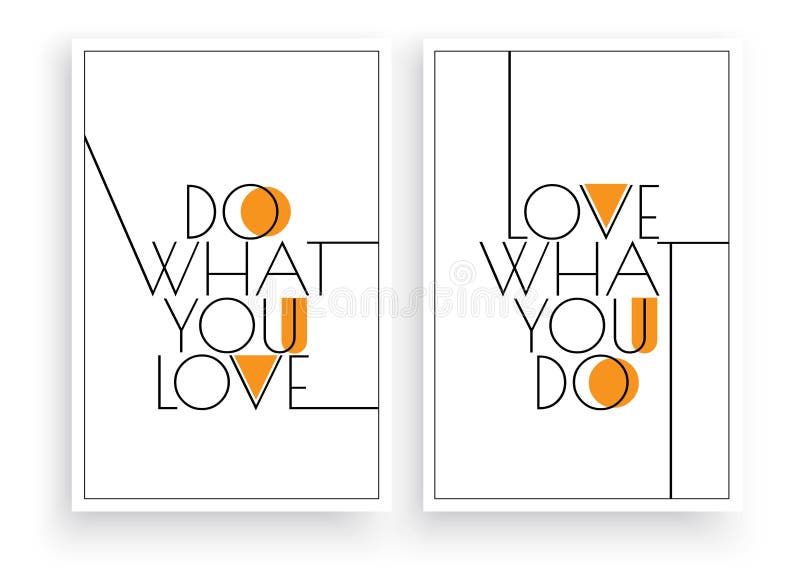 Faça o que você ama o que você faz vetor. desenho artístico escandinavo. três peças de design de cartaz minimalista. obra de arte