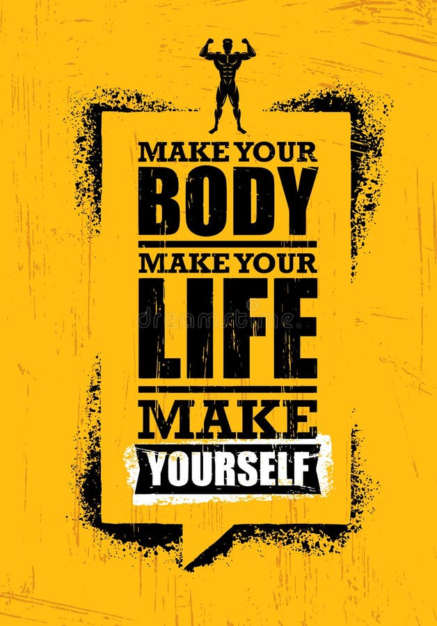 Faça seu corpo Faça sua vida Faça-se Citações inspiradores da motivação do Gym do exercício e da aptidão Conceito da bandeira ilustração royalty free Faça seu corpo Faça sua vida Faça-se Citações inspiradores da motivação do Gym do exercício e da aptidão Conceito da bandeira ilustração royalty free