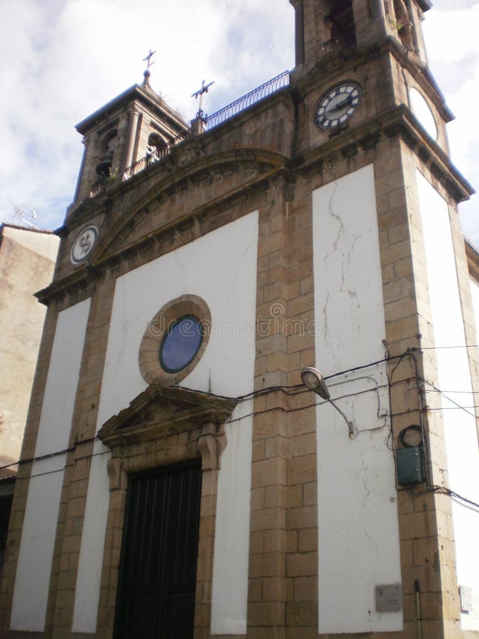 Façade Principale De La Co-Cathédrale De San Julian À Ferrol. 7 août 2012. Ferrol La Coruna Galicia, Espagne. Rue Nature Vacat images libres de droits Façade Principale De La Co-Cathédrale De San Julian À Ferrol. 7 août 2012. Ferrol La Coruna Galicia, Espagne. Rue Nature Vacat images libres de droits