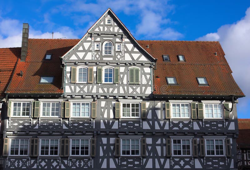 Façades-III-Schorndorf à colombage photographie stock Façades-III-Schorndorf à colombage photographie stock