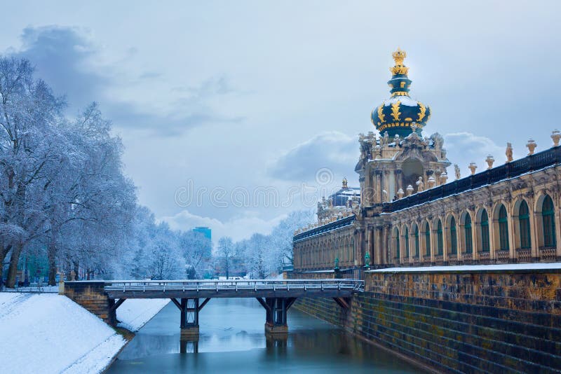 Dresden At Winter Cloudy Day Stock Image Image of cloudy, famous