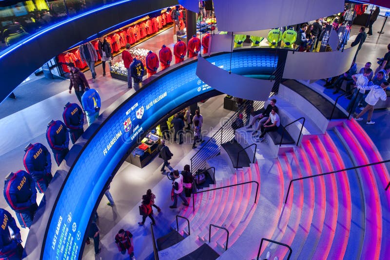 FC Barcelona Official Store Editorial Stock Image - Image of barcelona