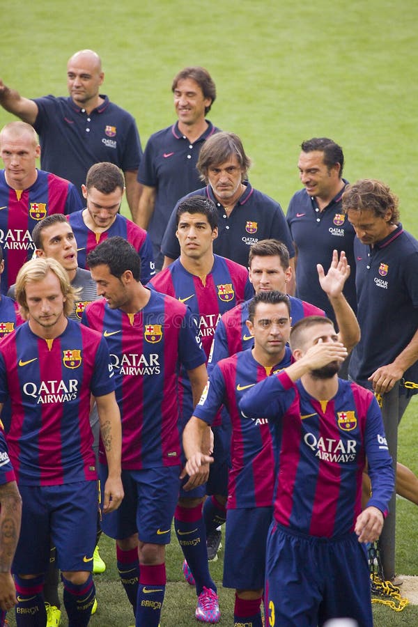 FC Barcelona team editorial stock image. Image of game - 40752639