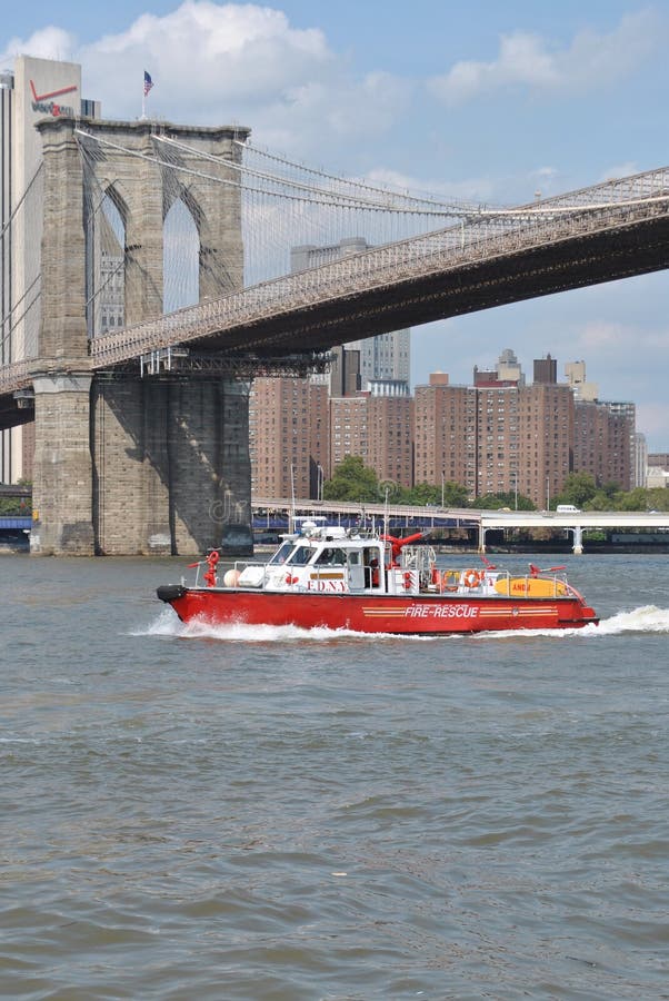 FDNY Fire Rescue Boat royalty free stock photography