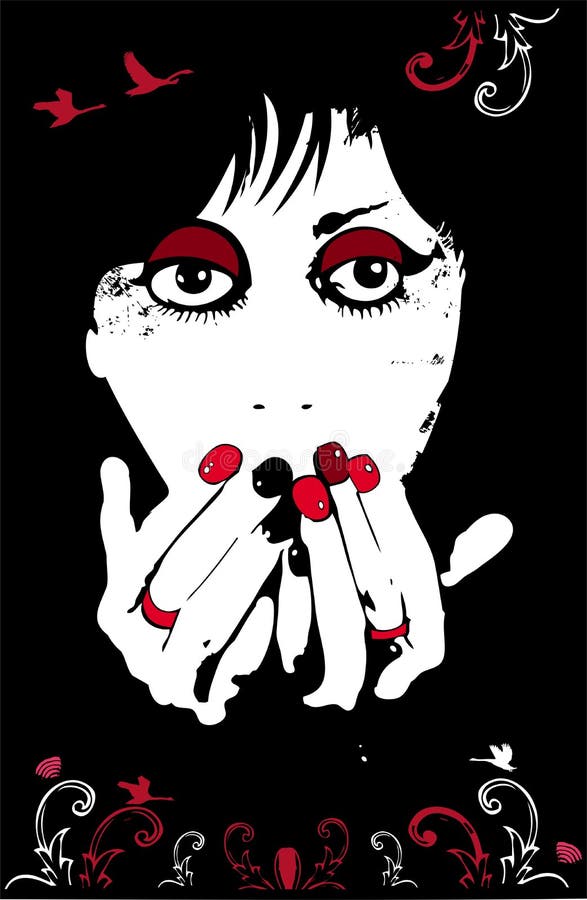 Fea do sentimento da mulher consideravelmente nova ilustração do vetor Fea do sentimento da mulher consideravelmente nova ilustração do vetor