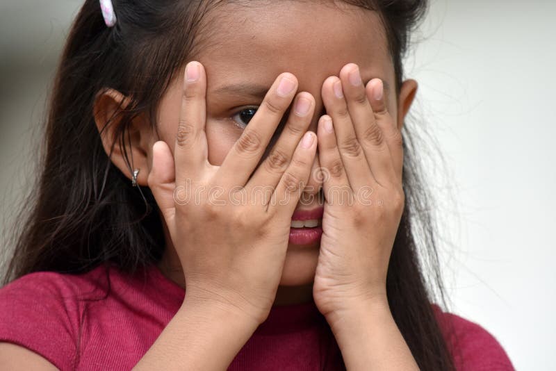 Fearful Youthful Girl Child royalty free stock image Fearful Youthful Girl Child royalty free stock image