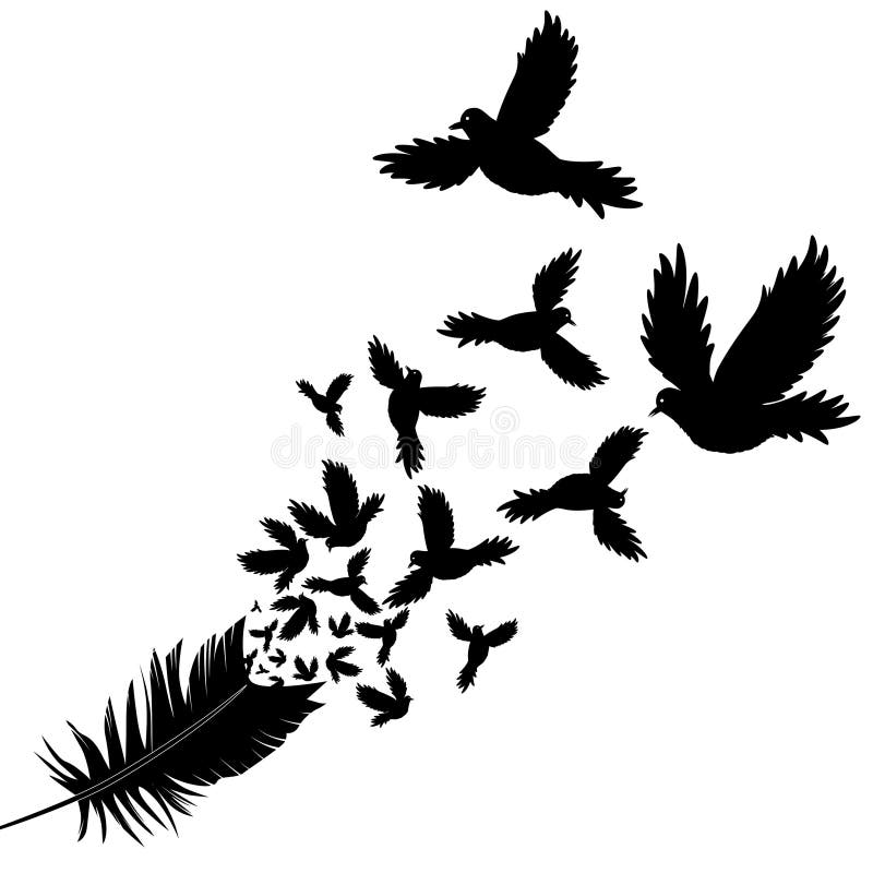 Download Feather Of Bird Vector Illustration Sketch Stock Vector ...