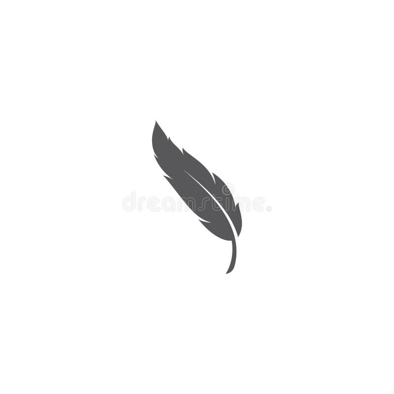 Black feather logo design template Royalty Free Vector Image