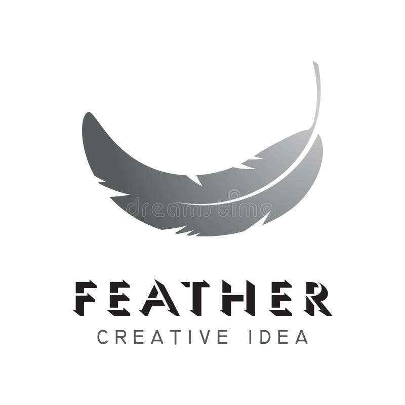 Feather Logo Vector Template Symbol Design