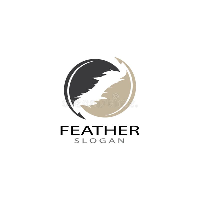 feather logo vector templates