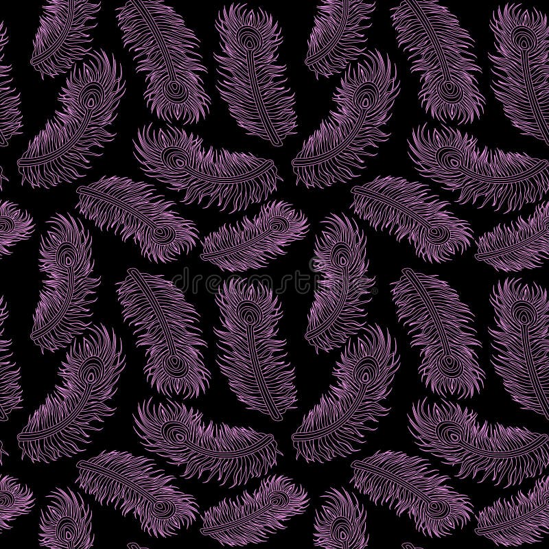 Feather Pattern Design Vector Texture Seamless Repeat Vector