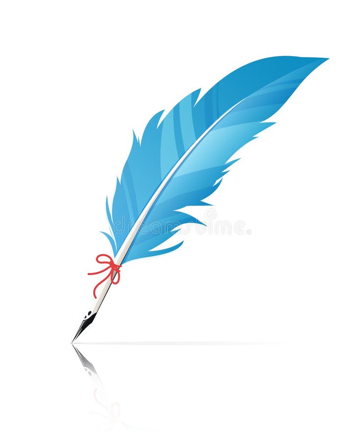 Feather pen stock vector. Illustration of antique, write - 111104725