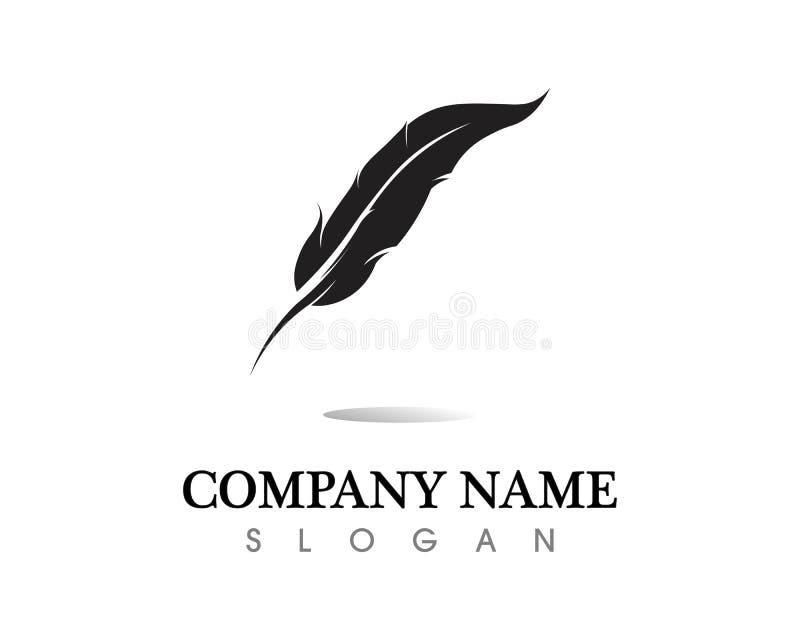 Feather Pen Write Sign Logo Template App Icons Stock Vector ...