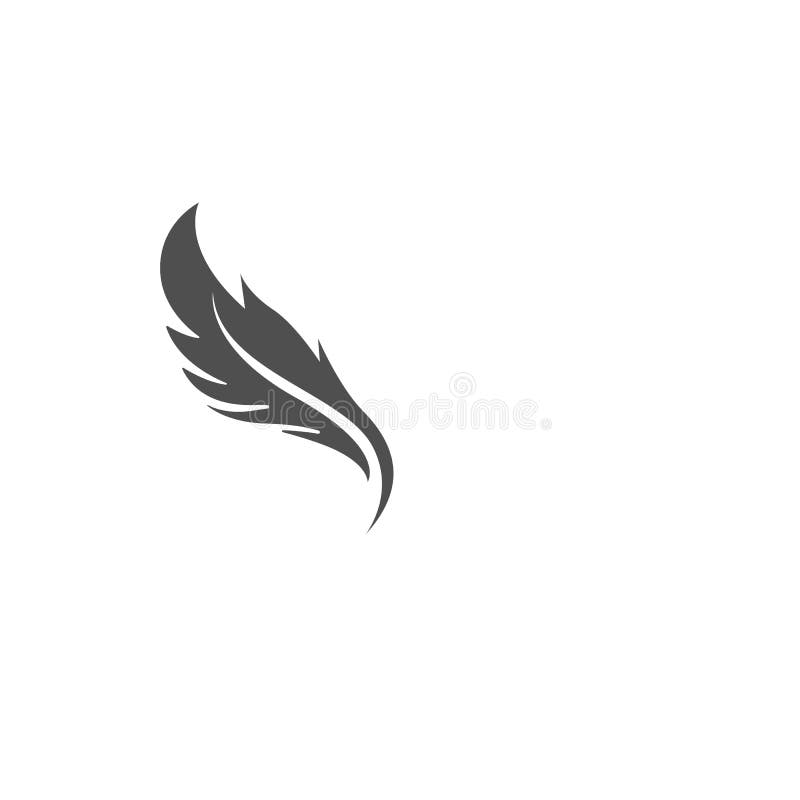 Feather pen write sign logo template app