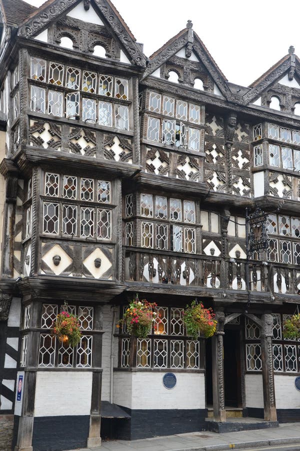 LUDLOW, UK, SEPTEMBER 13: The Feathers Hotel in Ludlow, September 13, 2013. The building is one of the best known historic hotels in England.