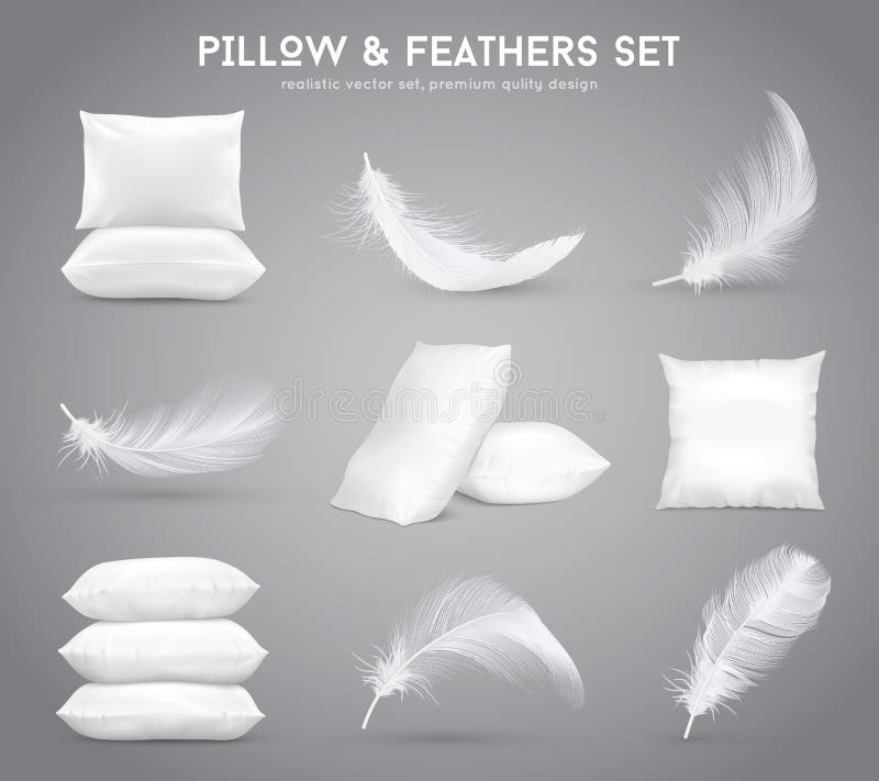 white feather pillows