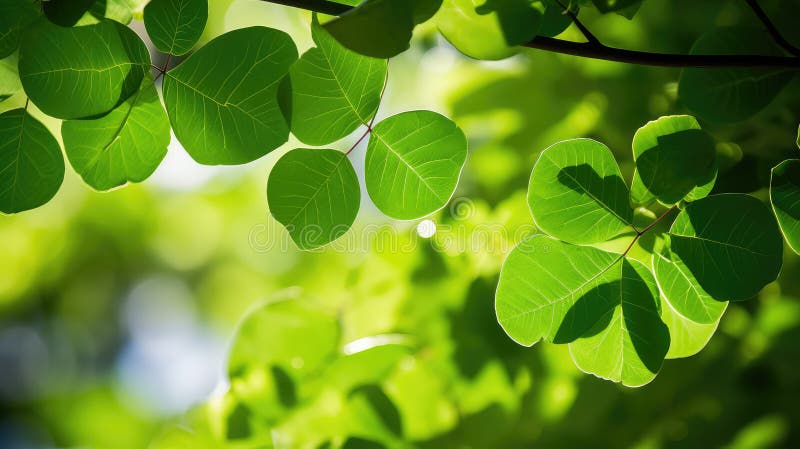 Feathery moringa tree vector illustration