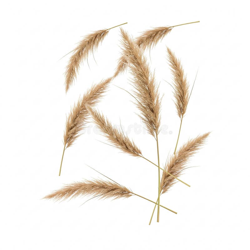 Feathery Plumes of Pampas Grass Falling,