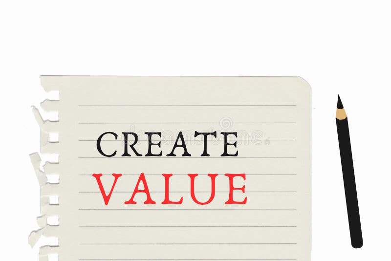 Writting word announcement text showing create value. stock photography
