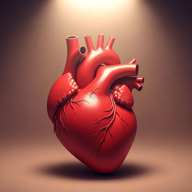 Features detailed anatomical elements, including visible arteries and vector illustration