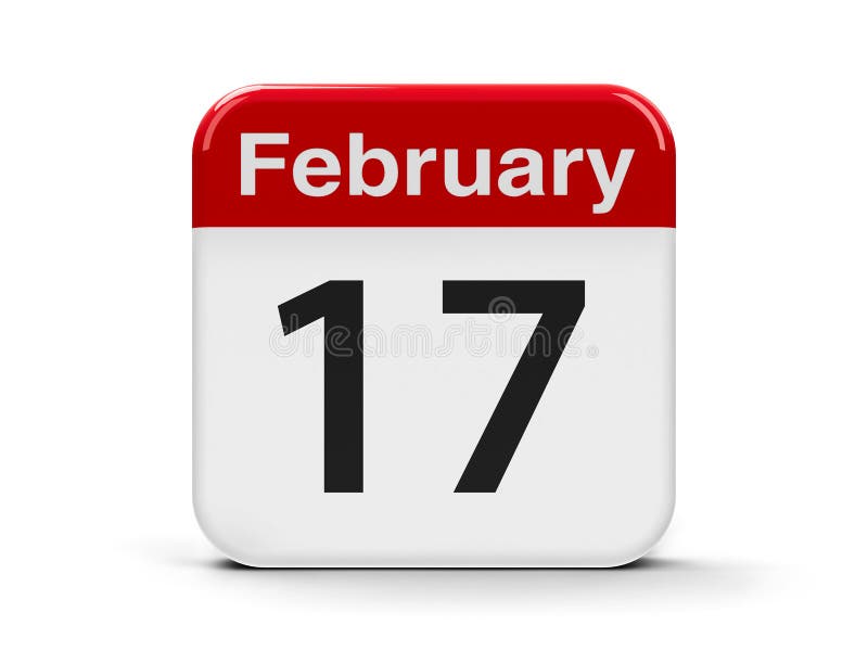 17 Februari stock illustratie 17 Februari stock illustratie