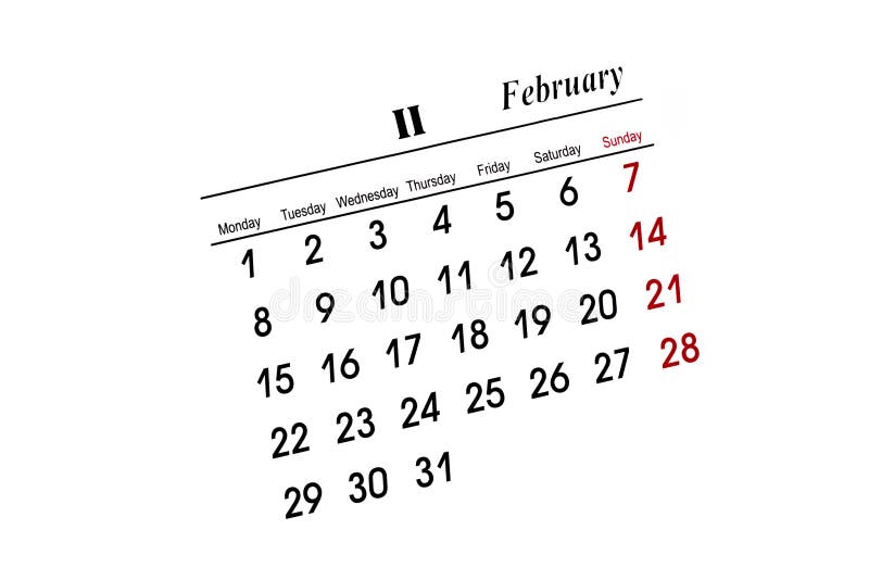 February calendar