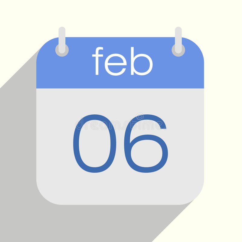 February 6th Calendar Vector Illustration Stock Illustration February 6th Calendar Vector Illustration Stock Illustration