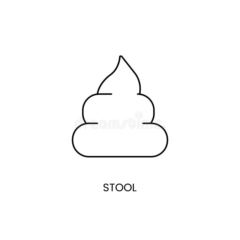Fecal or stool analysis, biomaterial sampling, line icon in vector. royalty free illustration