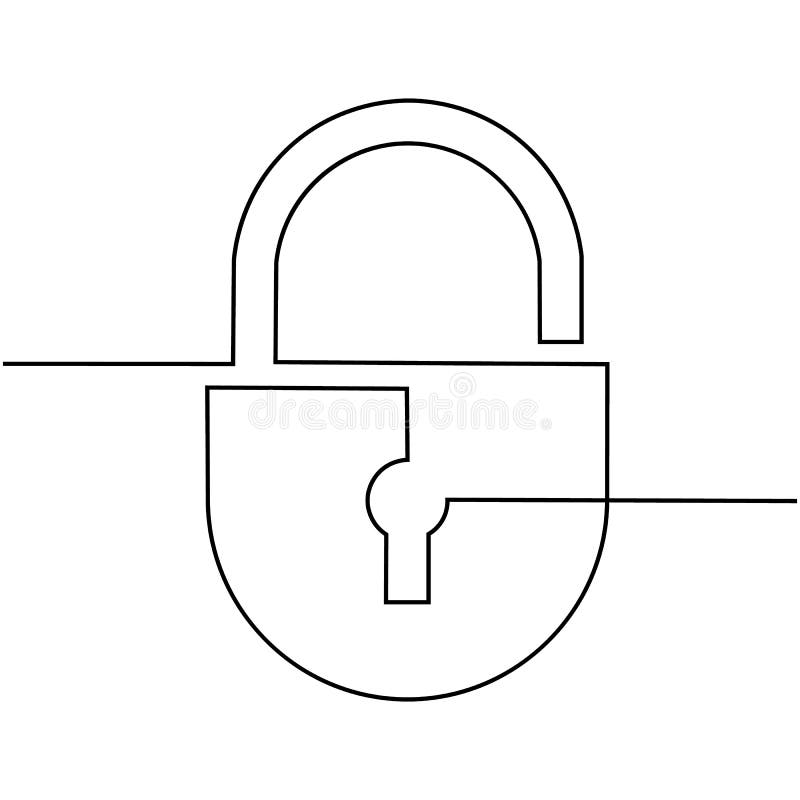 Fechamento, tirado por uma linha indissolúvel em um fundo branco Vetor ilustração do vetor Fechamento, tirado por uma linha indissolúvel em um fundo branco Vetor ilustração do vetor