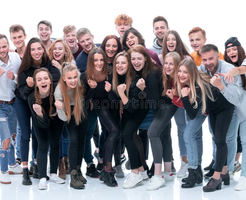 Fechar grupo feliz de jovens fotos de stock Fechar grupo feliz de jovens fotos de stock
