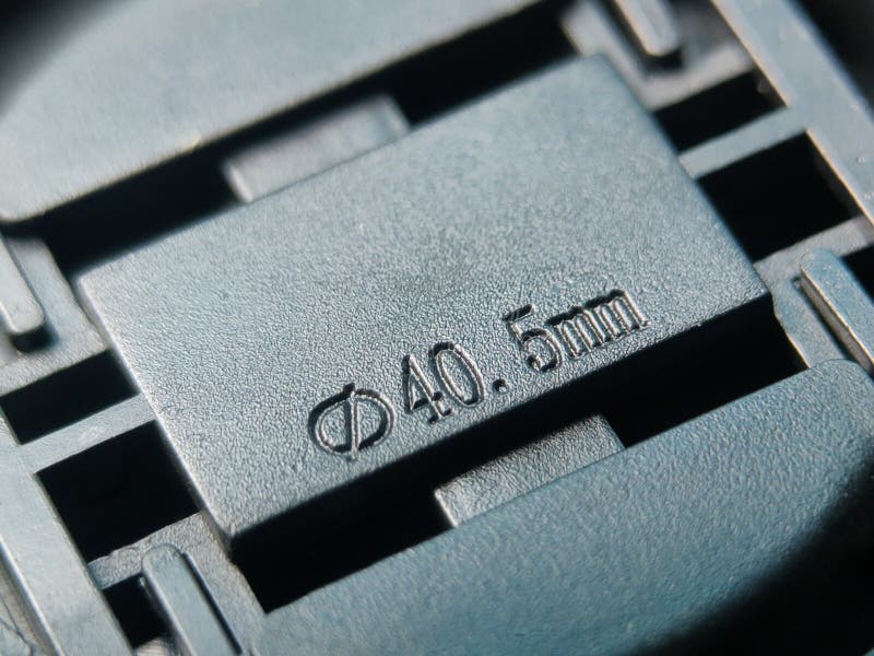 Close-up of a black 40.5mm macro lens cover. Close-up of a black 40.5mm macro lens cover.
