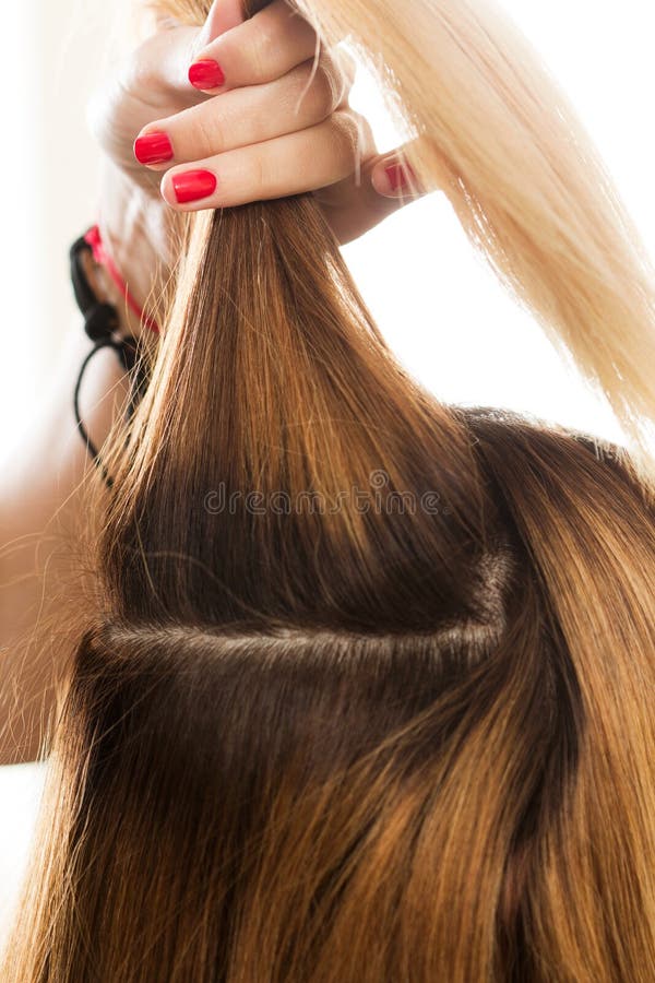 Cabeleireiro Secador Manual De Cabelo Louro Com Secador De Cabelo E Escova  Redonda Num Salão De Beleza. Imagem de Stock - Imagem de equipamento,  hairdryer: 236042053